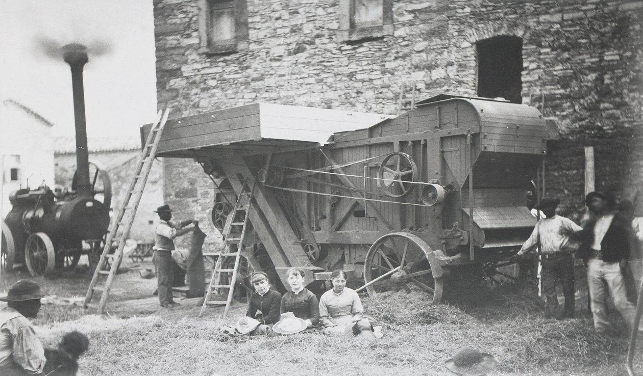 Młocarnia parowa, Mons, 1883 autorstwa Belgian Photographer