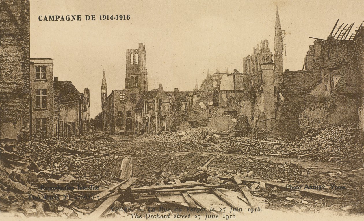 Rue de Verger, 27 czerwca 1915 autorstwa Belgian Photographer