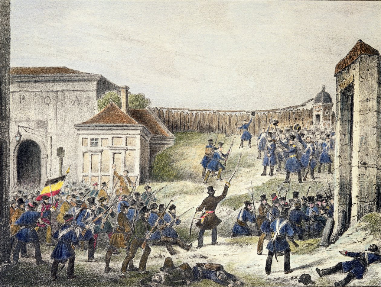 Antwerpia: Ostatni atak wojsk holenderskich, 27 października 1830 r. autorstwa Belgian School
