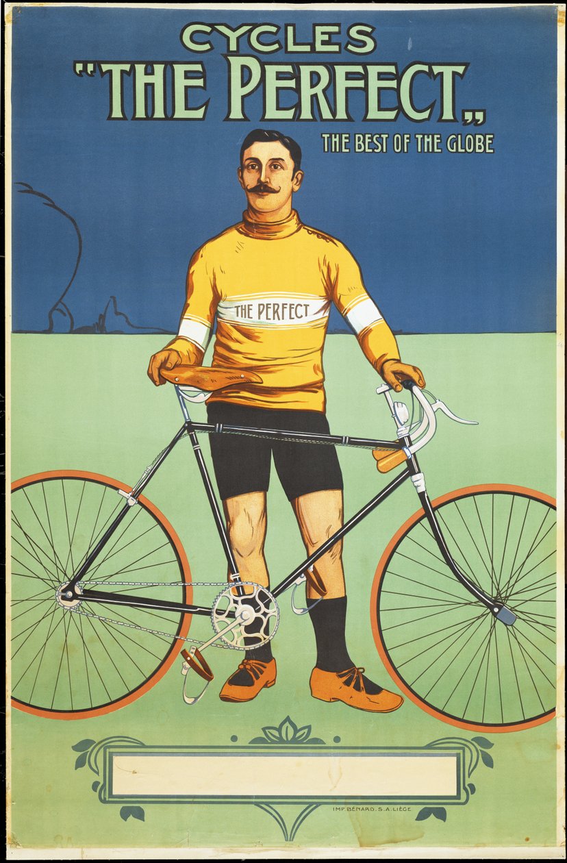 Plakat reklamujący rower Idealny, 1895 autorstwa Belgian School