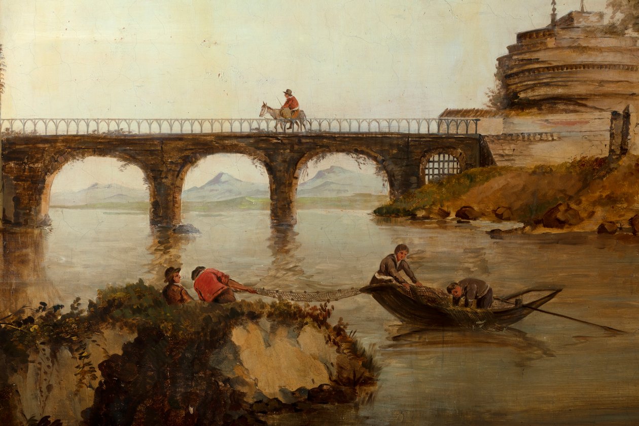 Drugie zaplecze z tyłu, sala posiedzeń, polichromie ze scenami wiejskimi w stylu klasycystycznym, prawdopodobnie z ok. 1810 r., scena 2 autorstwa Belgian School