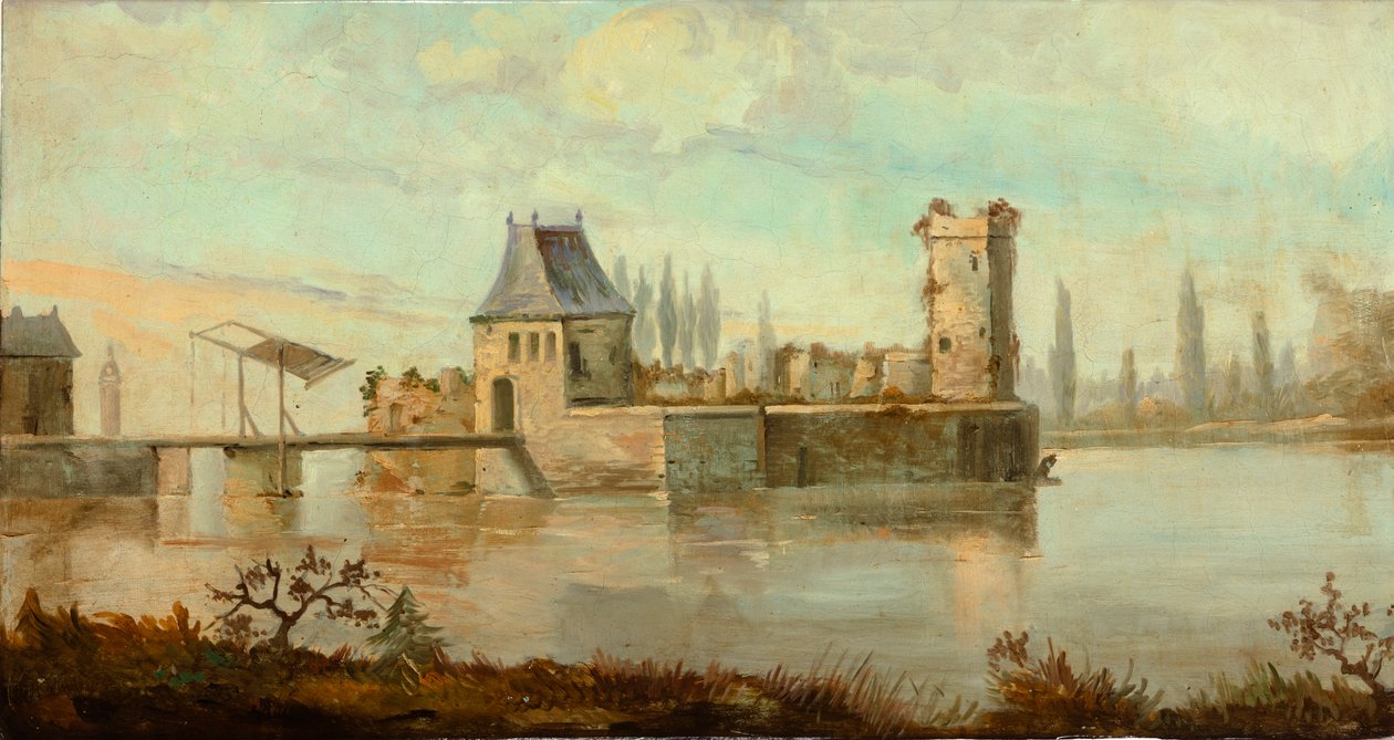 Drugie zaplecze z tyłu, sala posiedzeń, polichromie ze scenami wiejskimi w stylu klasycystycznym, prawdopodobnie z ok. 1810 r., scena 6 autorstwa Belgian School