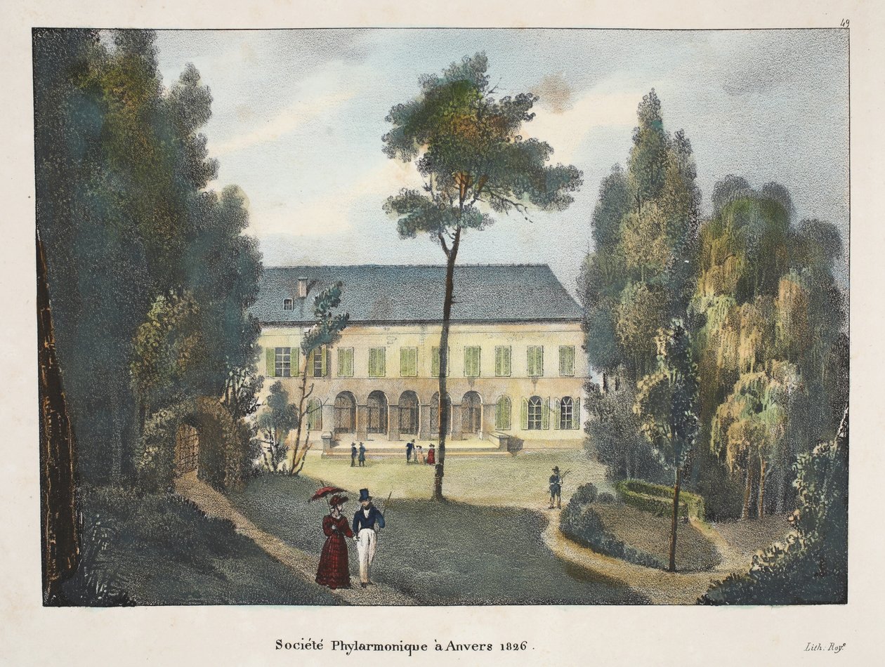 Towarzystwo Filharmoniczne w Antwerpii 1826, ok.1895 (fotochrom) autorstwa Belgian School