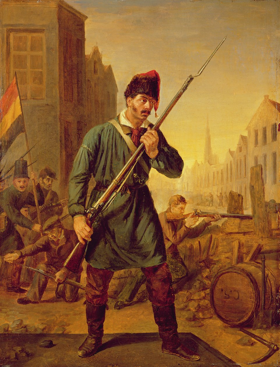 Żołnierz Rewolucji Belgijskiej w 1830 r. autorstwa Belgian School