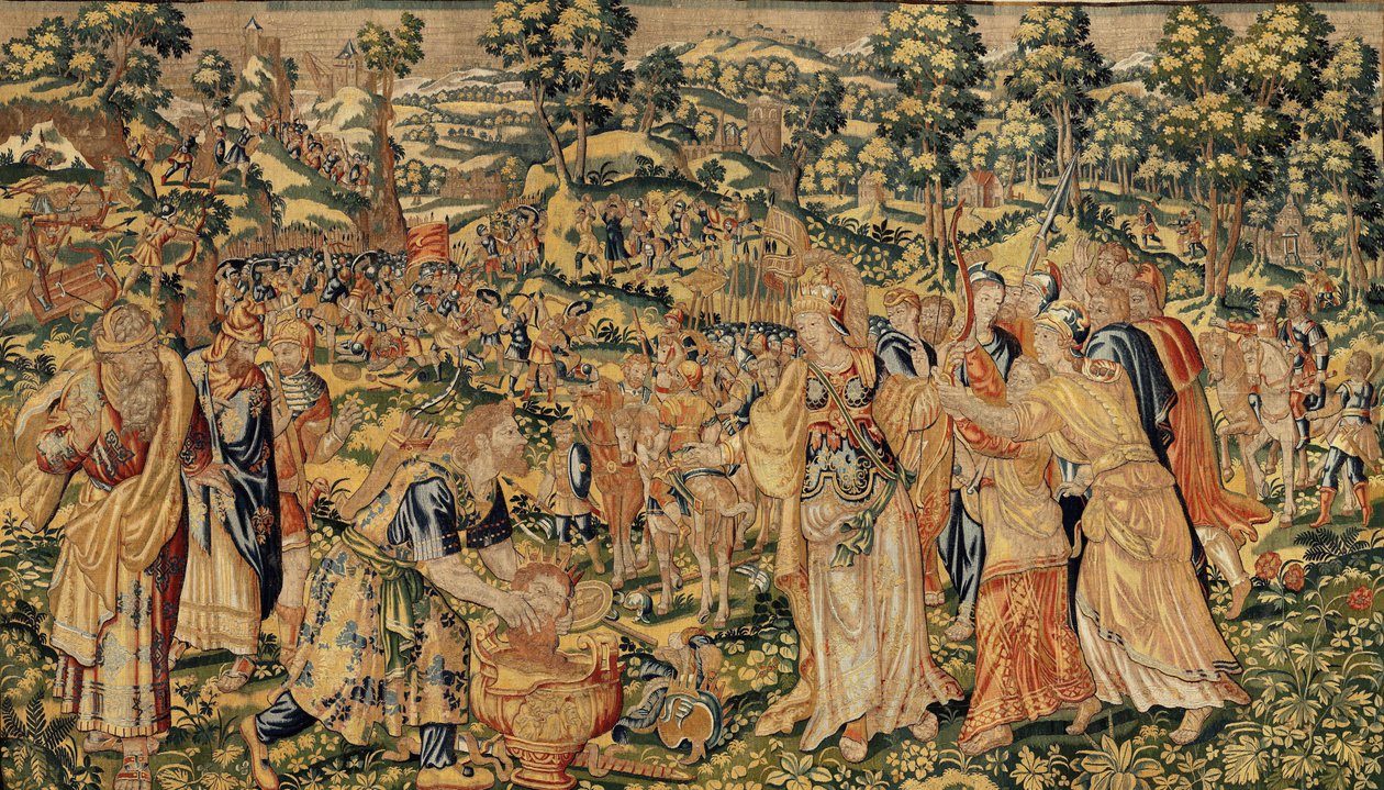 Historia Cyrusa II Wielkiego, ok. 1590 (gobelin) autorstwa Belgian School