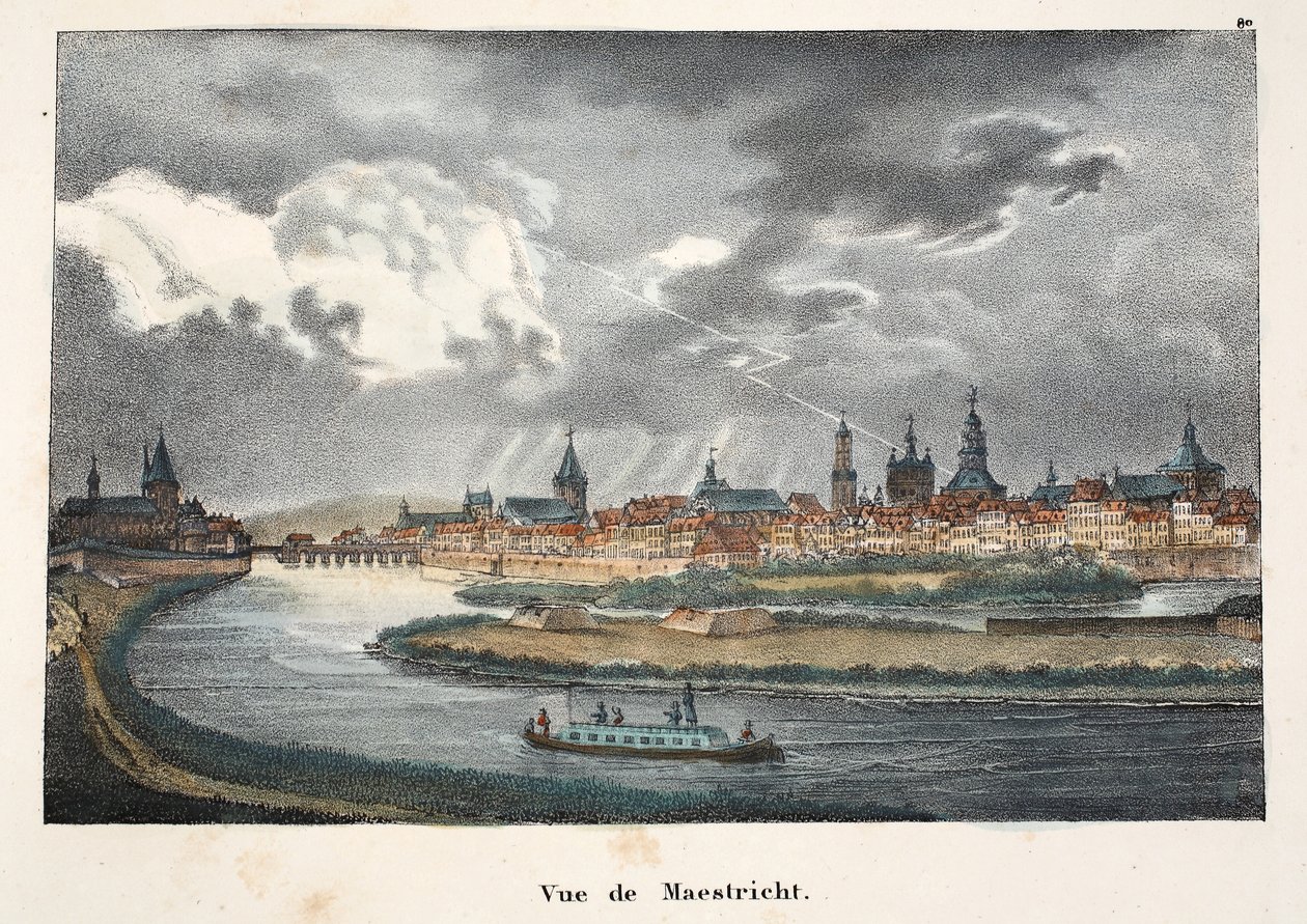 Vue de Maestricht, c.1895 (fotochrom) autorstwa Belgian School