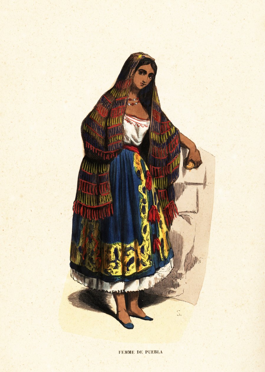 Kobieta z miasta Puebla w Meksyku autorstwa Belgian School