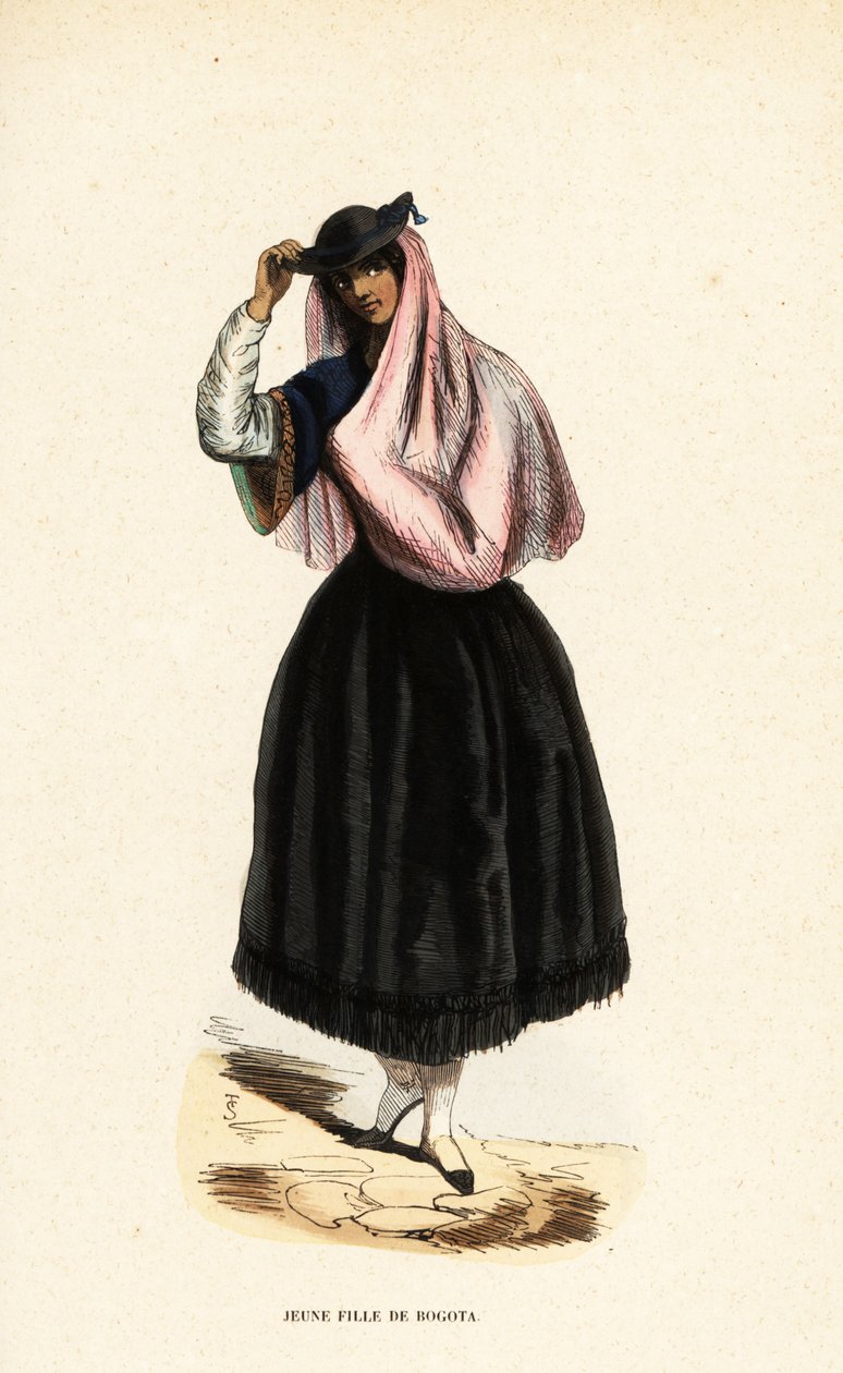 Młoda kobieta z Bogoty, Kolumbia autorstwa Belgian School