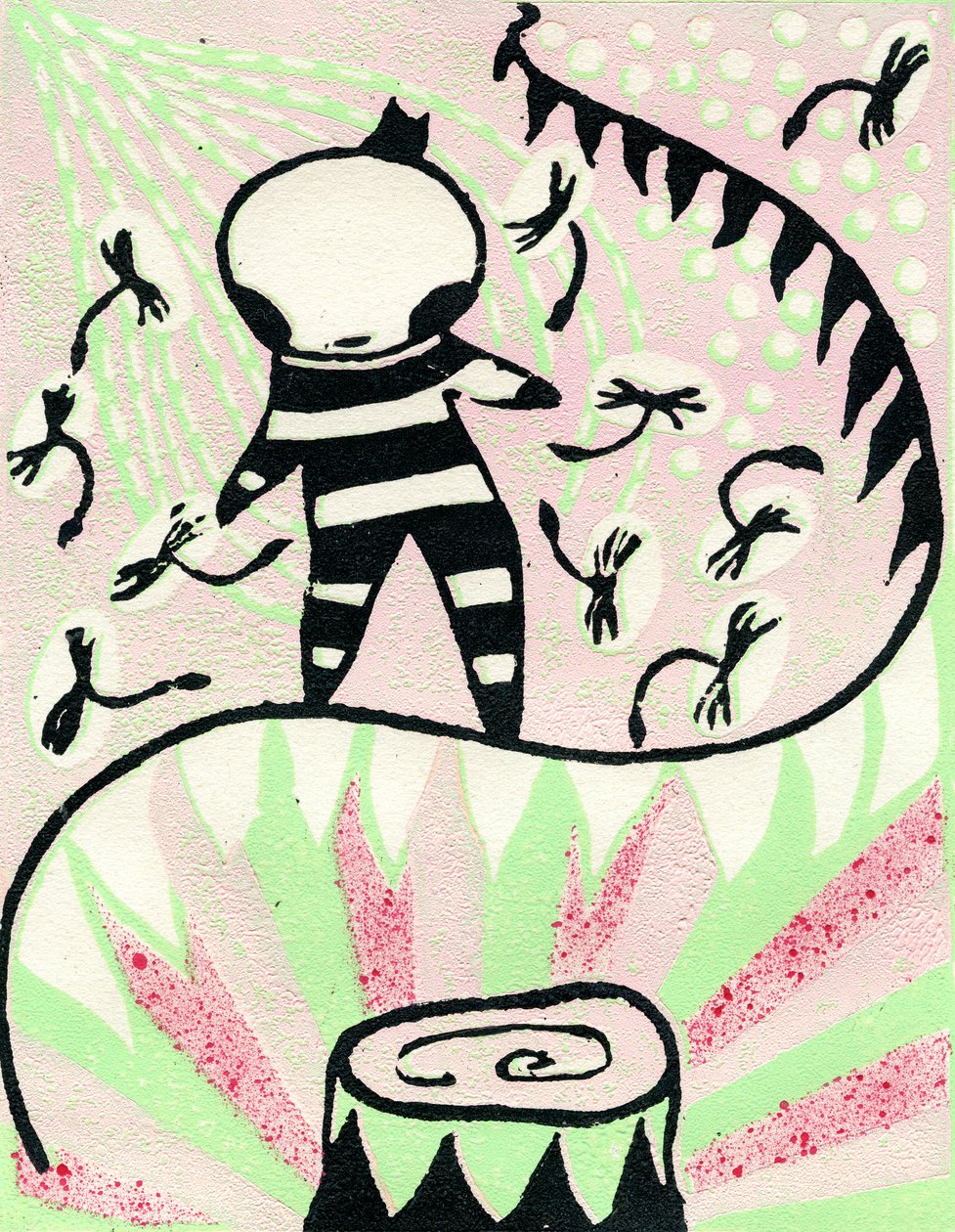 W cyrku, 2010 (relief na papierze) autorstwa Bella Larsson