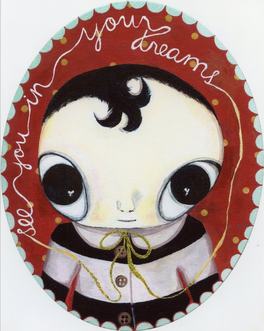 Do zobaczenia w swoich snach, 2010, olej na płótnie autorstwa Bella Larsson