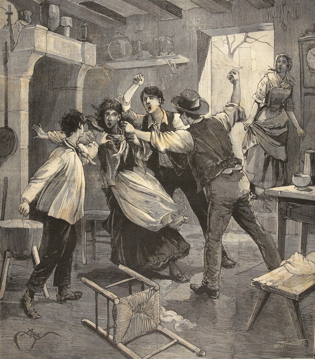 Matka zabita przez swoje dzieci, z "Le Petit Parisien", 9 sierpnia 1891 r. autorstwa Beltrand and Clair Guyot, E. Dete
