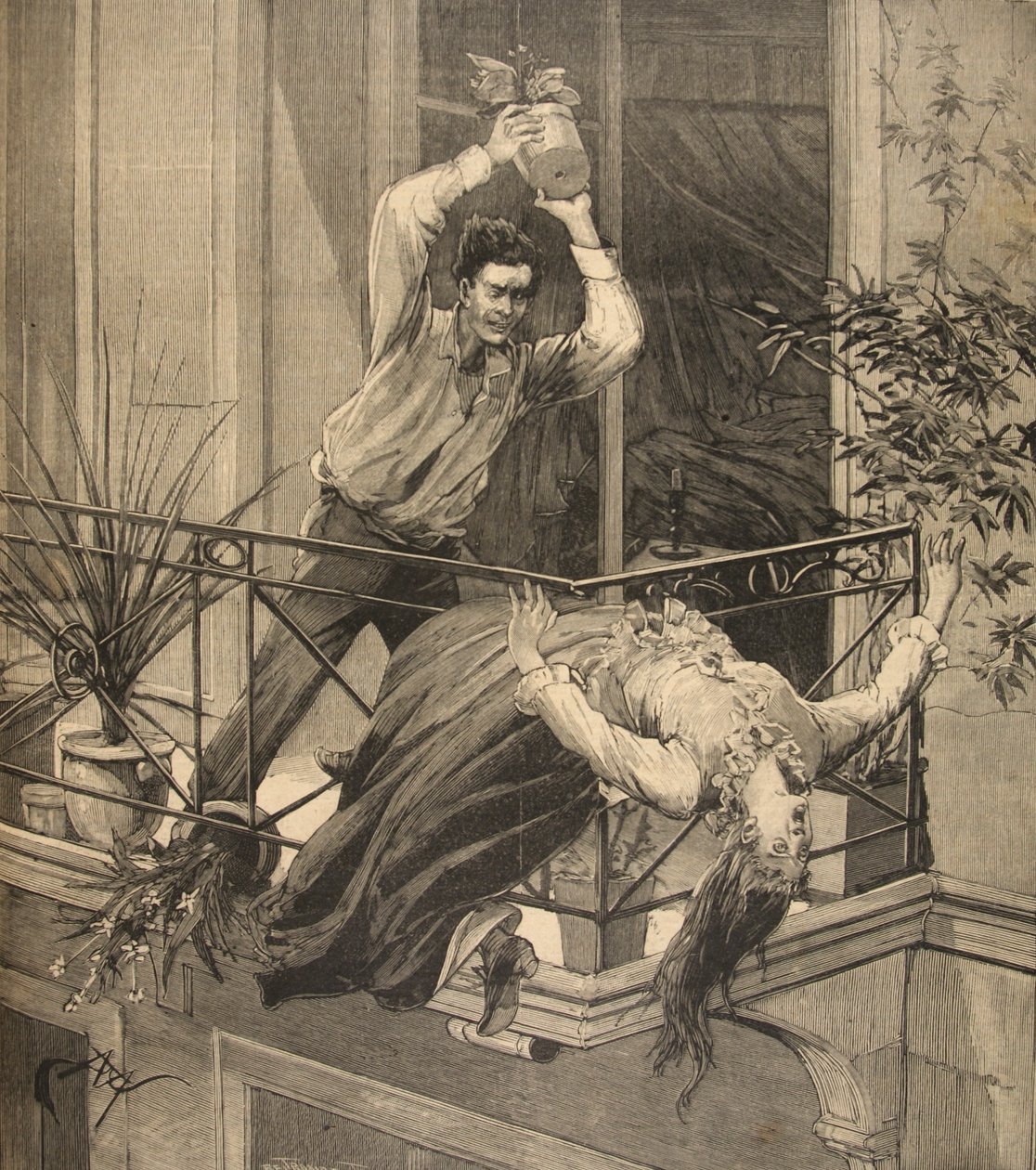 Matka zabita przez syna, z „Le Petit Parisien”, 20 września 1891 r. autorstwa Beltrand and Clair Guyot, E. Dete