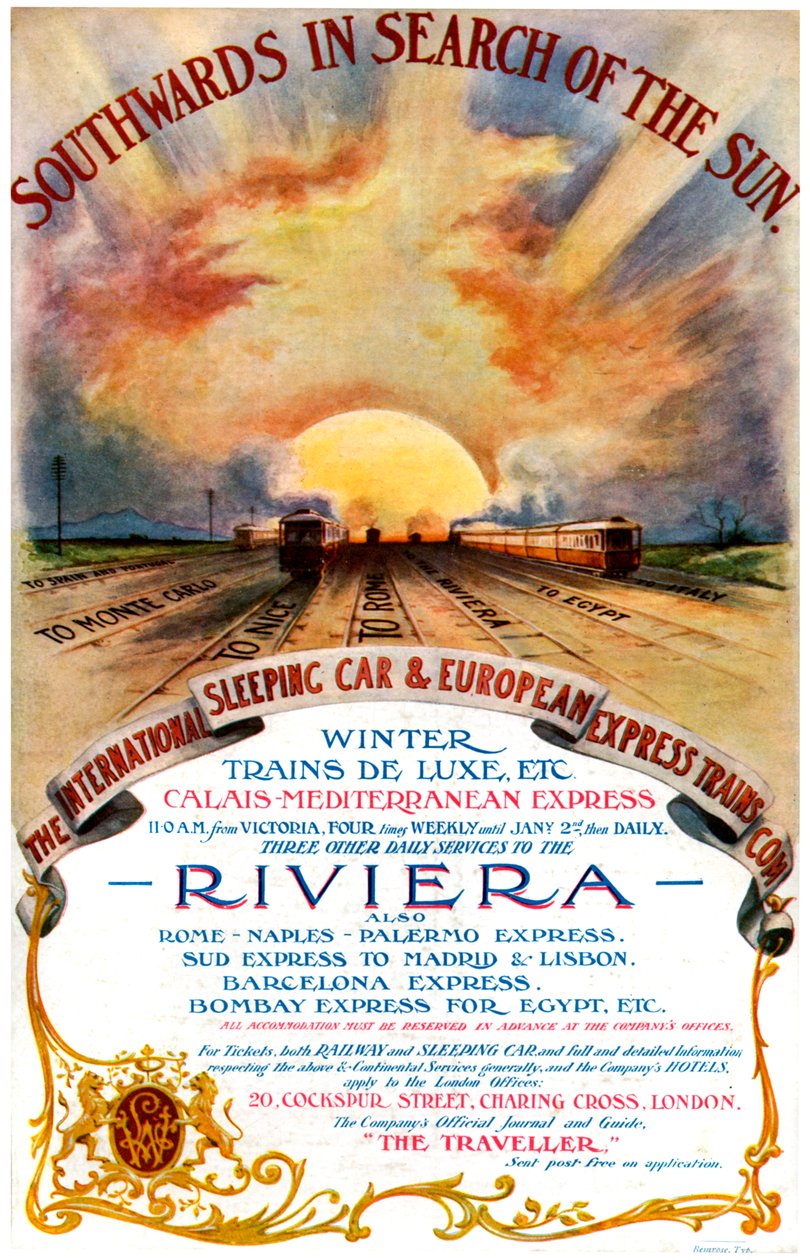 „Na południe w poszukiwaniu słońca”, 1905. autorstwa Bemrose