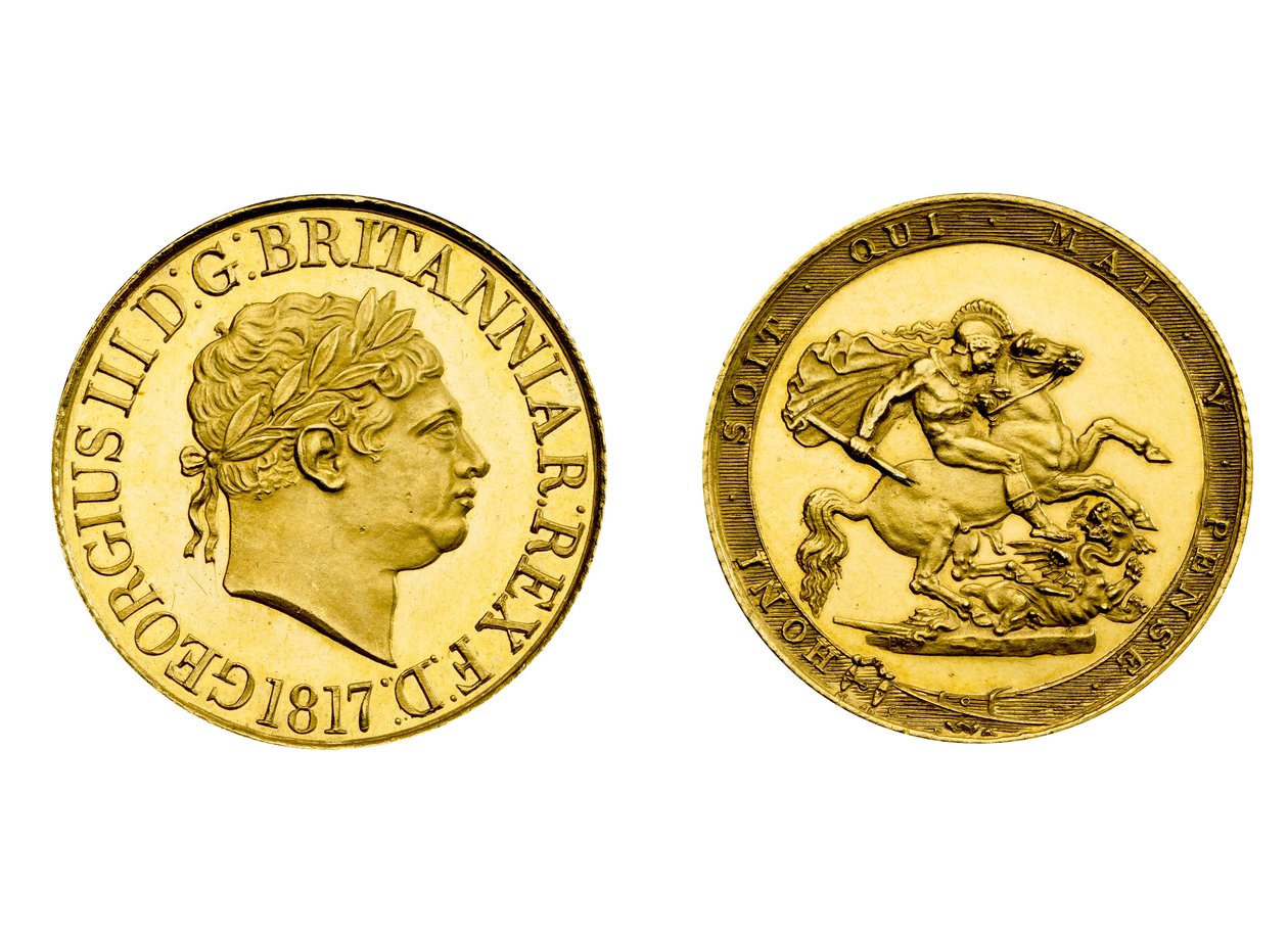 Suweren, 1817 (złoto) autorstwa Benedetto Pistrucci