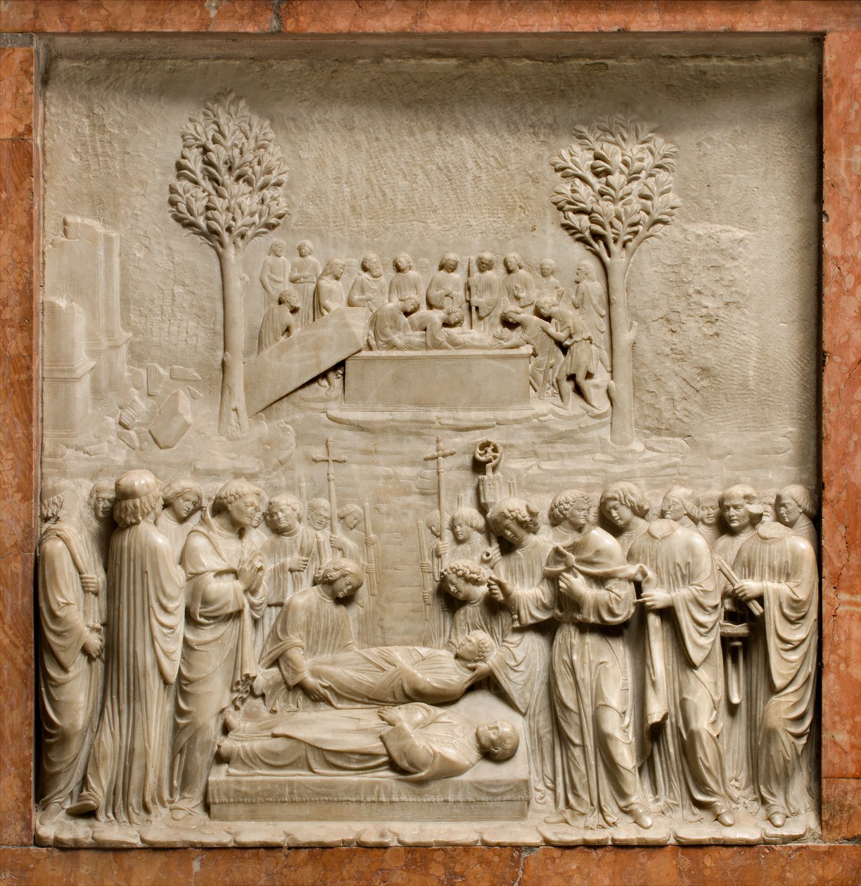 Krypta, Arka Świętych Marcelina i Piotra Egzorcysty, Benedykt Briosco 1506-08, Pochówek Świętych Marcelina i Piotra autorstwa Benedetto Briosco