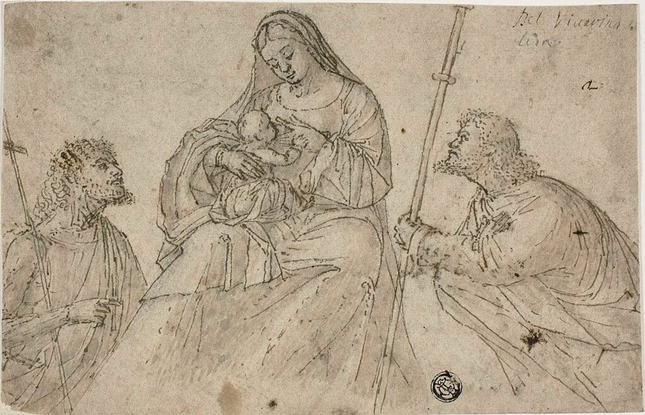 Dziewica z Dzieciątkiem i święci Jan Chrzciciel i Roch autorstwa Benedetto Carpaccio