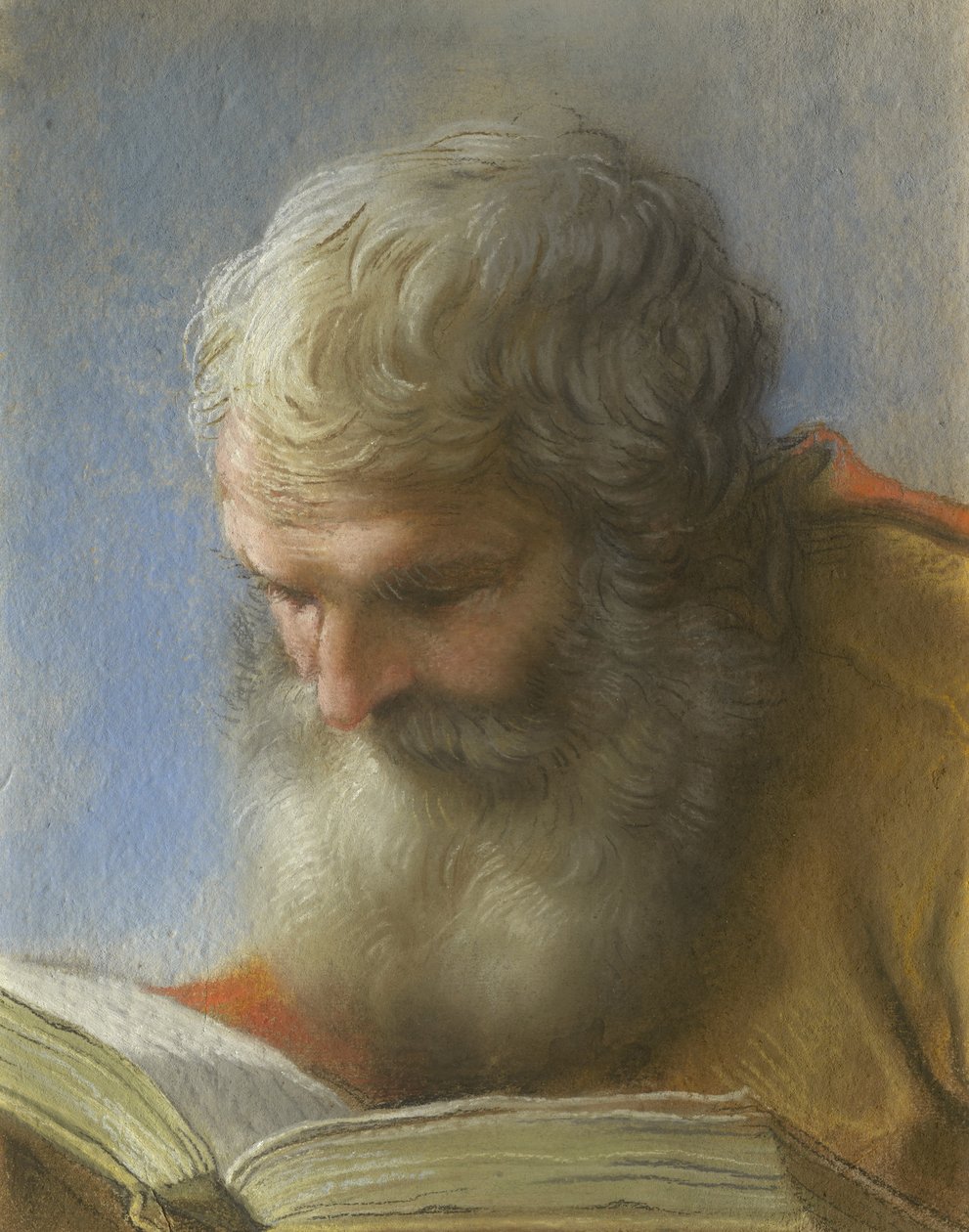 Głowa czytającego apostoła, 1712 autorstwa Benedetto Luti