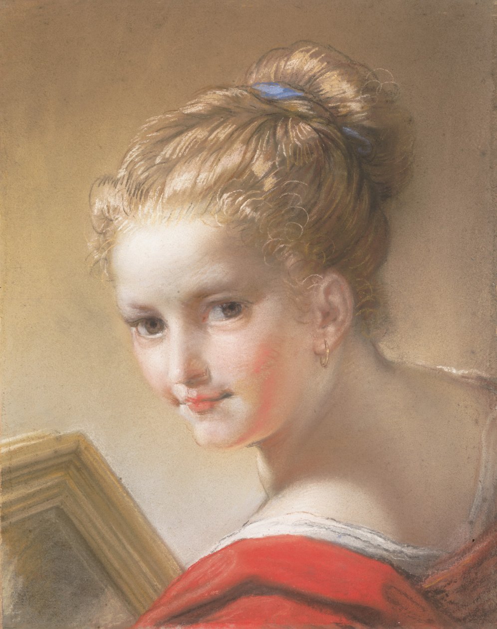 Studium dziewczyny w czerwieni, 1717. autorstwa Benedetto Luti