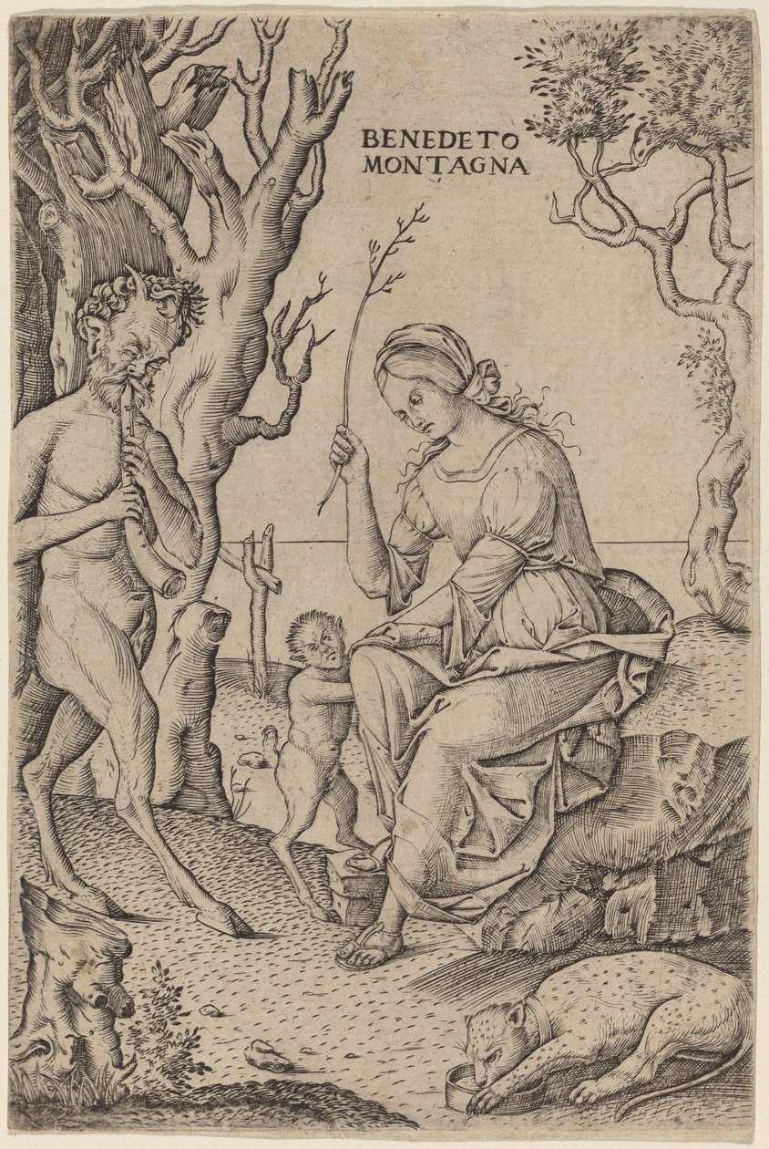 Rodzina Satyrów autorstwa Benedetto Montagna