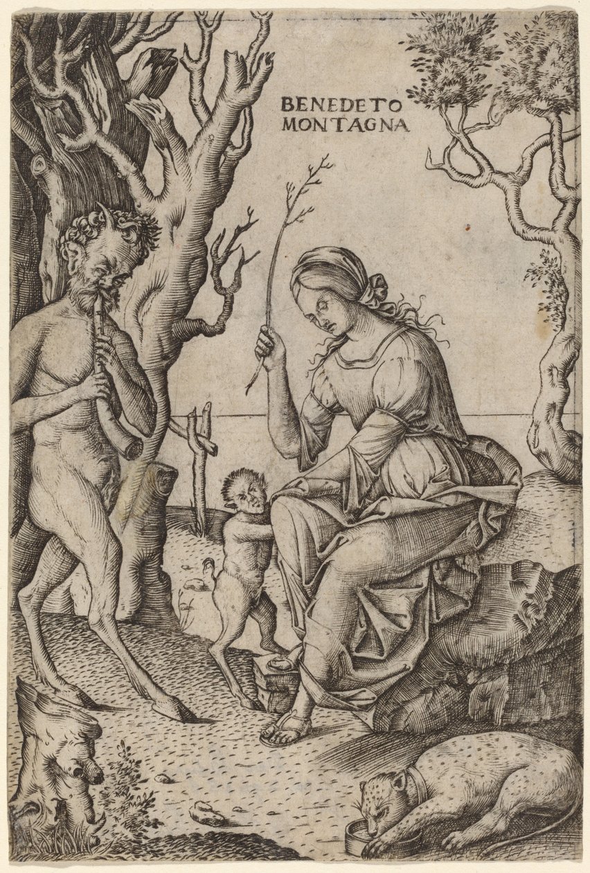 Rodzina Satyrów autorstwa Benedetto Montagna