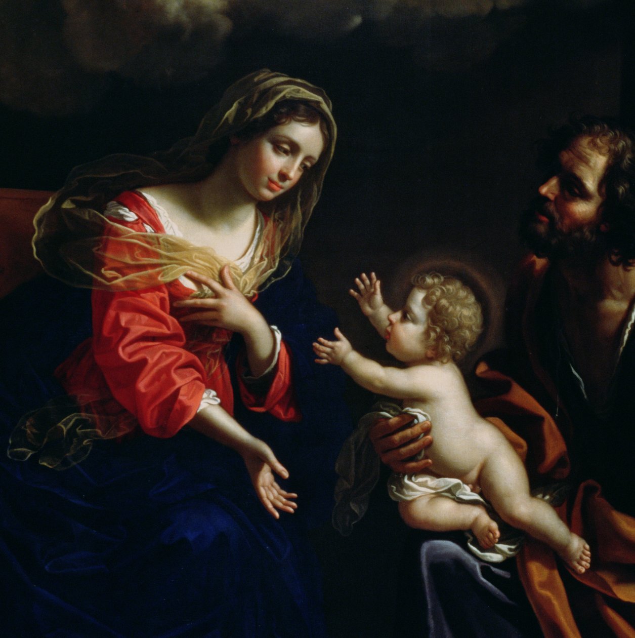 Święta Rodzina, detal, 1682 autorstwa Benedetto the Younger Gennari
