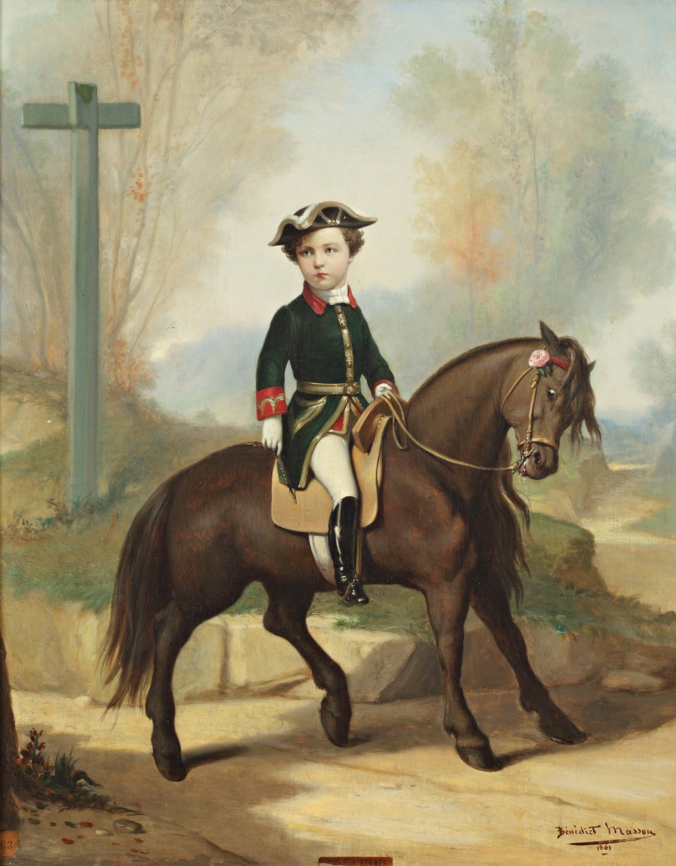 Portret konny Ludwika Napoleona Bonaparte 1856-1879, księcia cesarskiego, 1861. autorstwa Benedict Masson