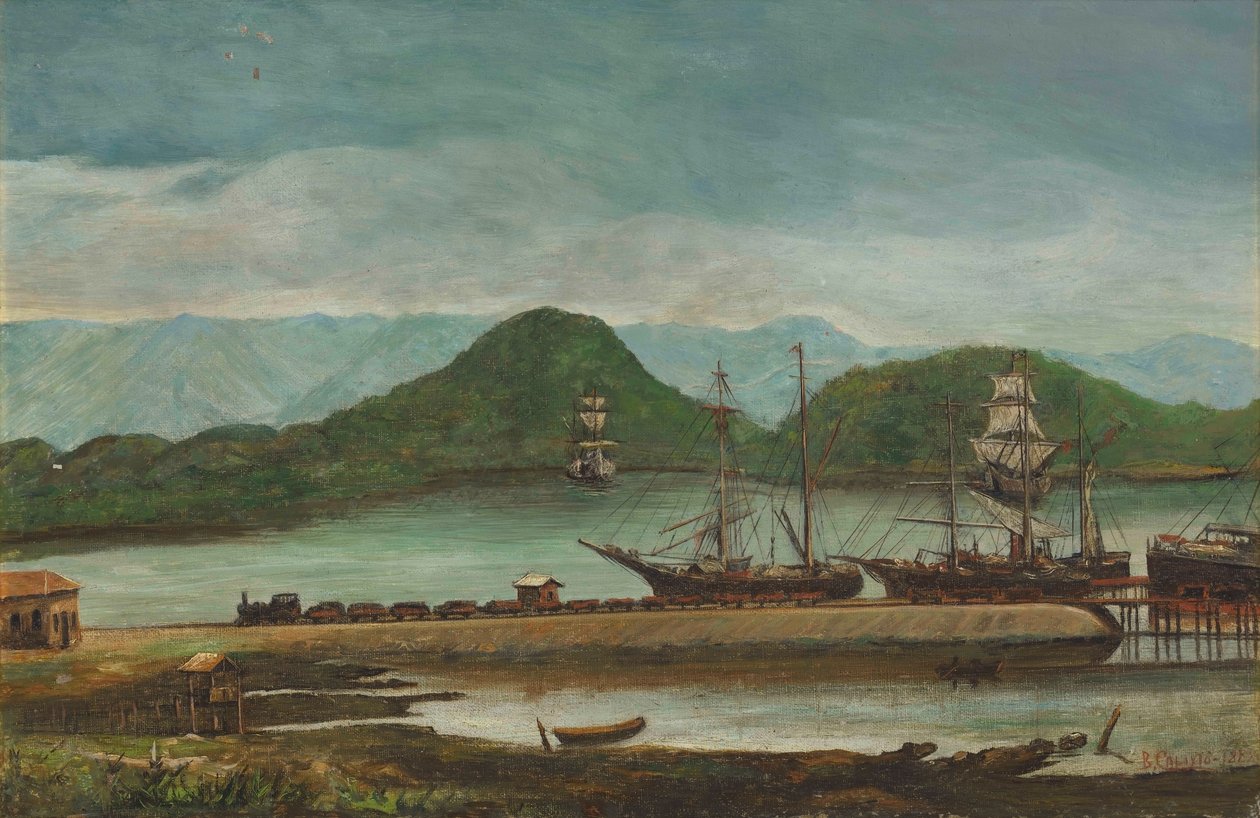 Benedito Calixto - Port Santos, SP, 1888 r. autorstwa Benedito Calixto