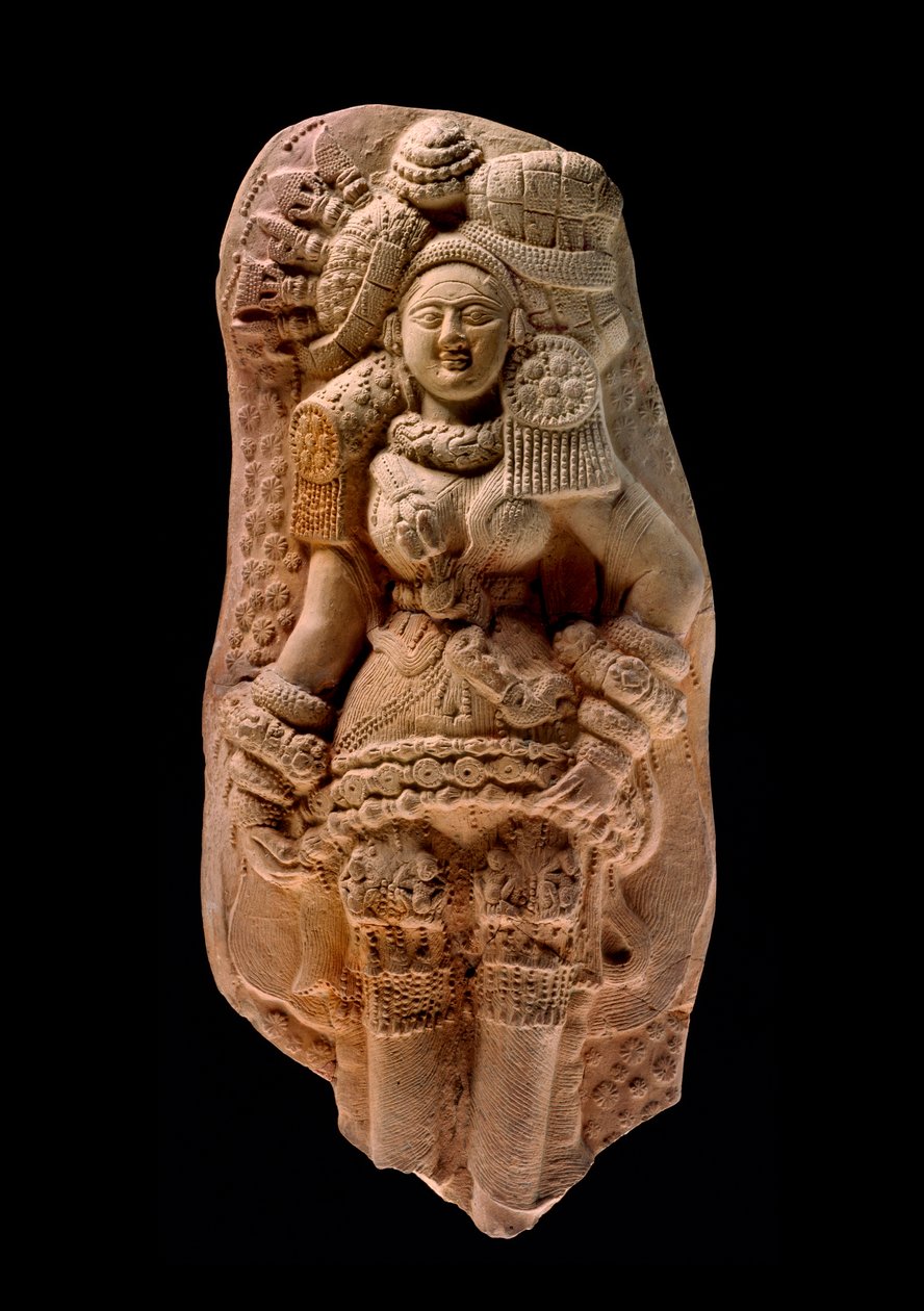Odlewna tablica Yakshi, Tamluk, ok.200 pne (terakota) autorstwa Bengali School