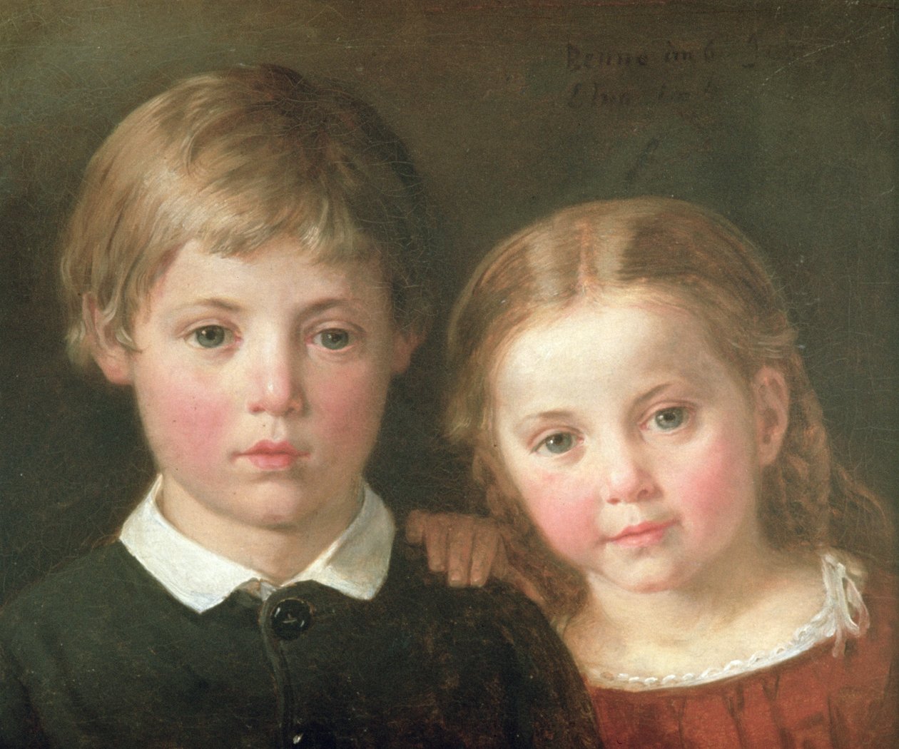 Benno sześć lat i Elna cztery lata, 1864 autorstwa Bengt Nordenberg