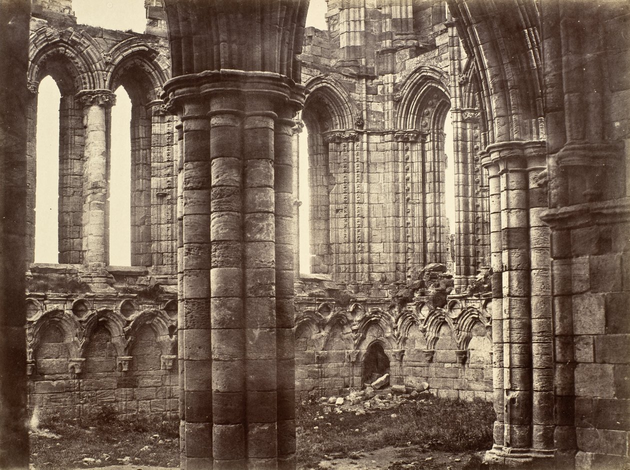 Opactwo Whitby, Yorkshire, Północny Transept autorstwa Benjamin Brecknell Turner
