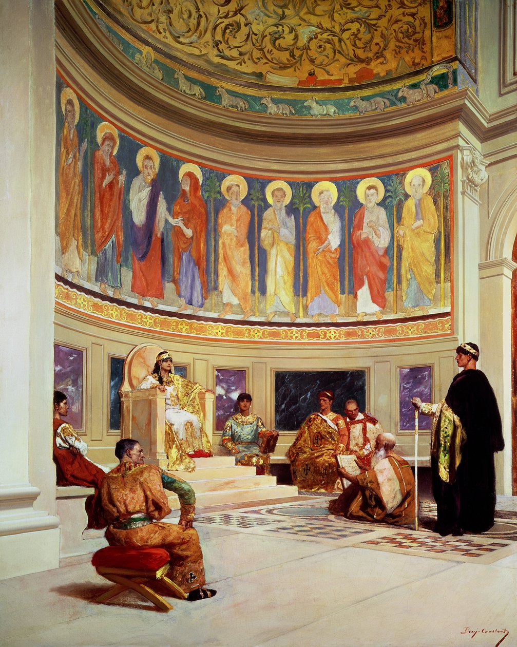Św. Jan Chryzostom (ok.347-407) wygnany przez cesarzową Eudoksję (zm.404) autorstwa Jean Joseph Benjamin Constant