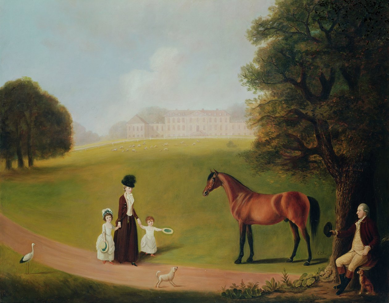 Hrabia i hrabina Ossory i ich dzieci w Ampthill Park, 1777 autorstwa Benjamin Killingbeck