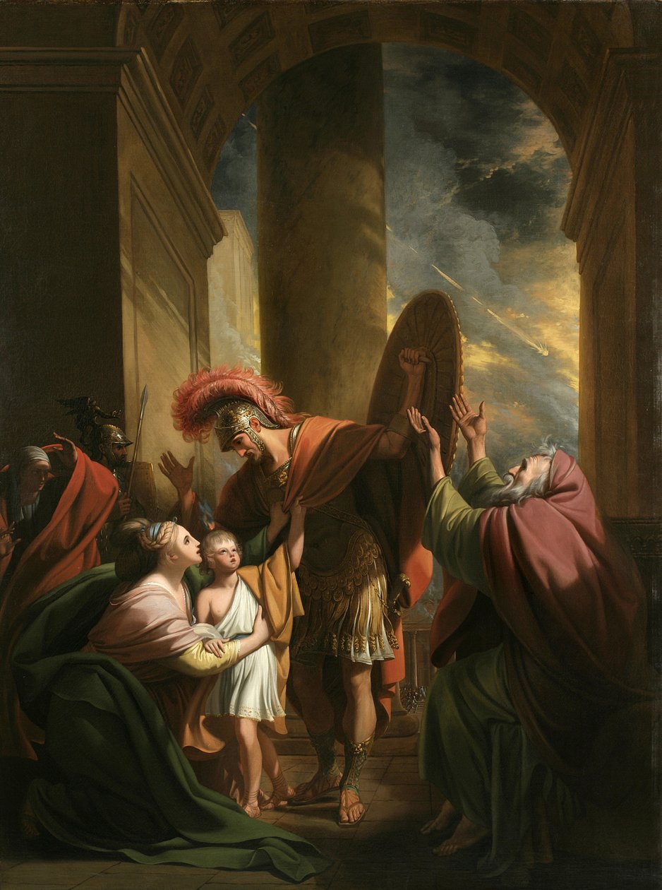 Eneasz i Kreusa, 1771 (olej na płótnie) autorstwa Benjamin West