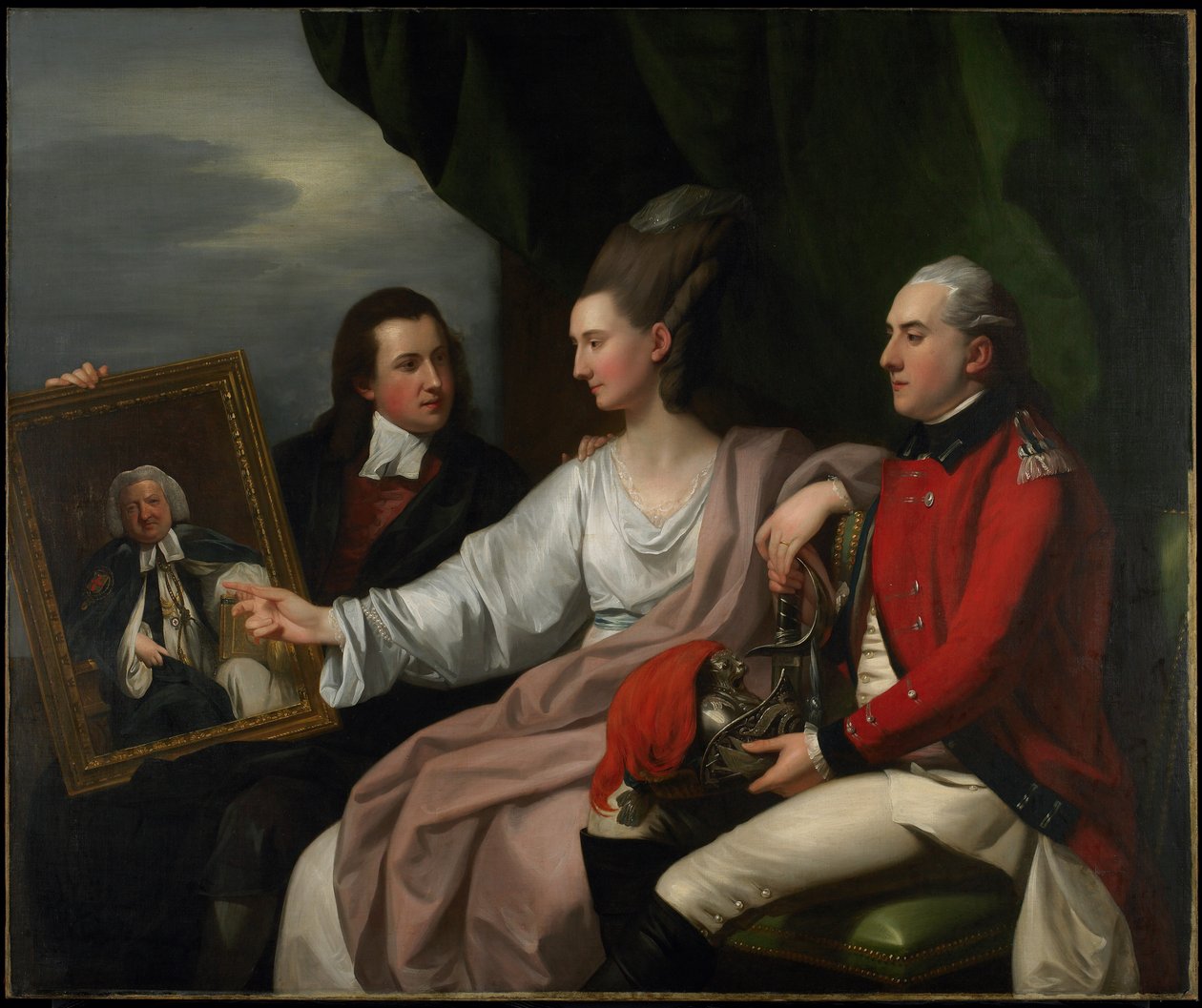 Grupa portretowa rodziny Drummond, Peter Auriol Drummond, Mary Bridget Milnes Drummond) i George William Drummond, 1776 autorstwa Benjamin West