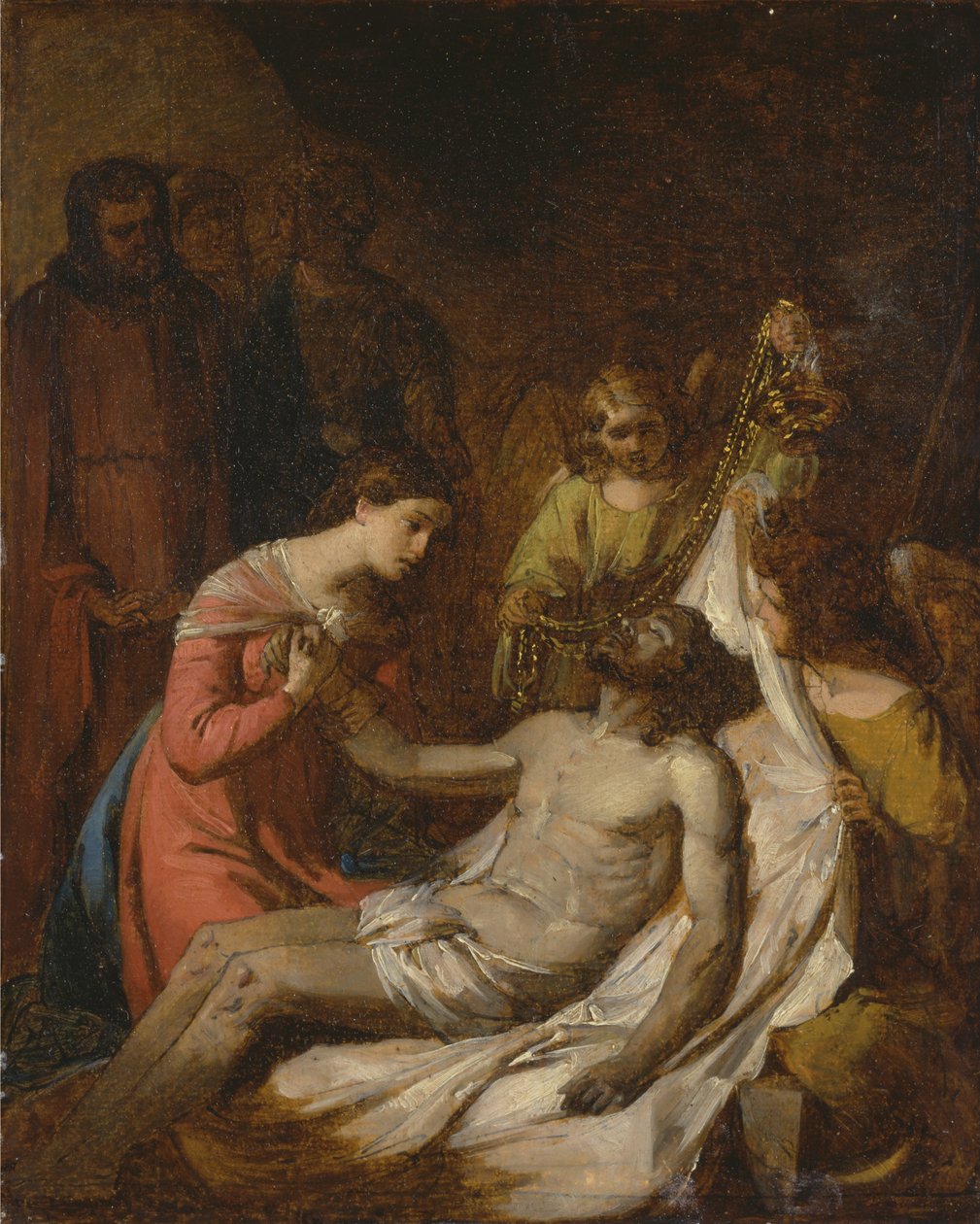 Studium lamentacji nad zmarłym Chrystusem autorstwa Benjamin West