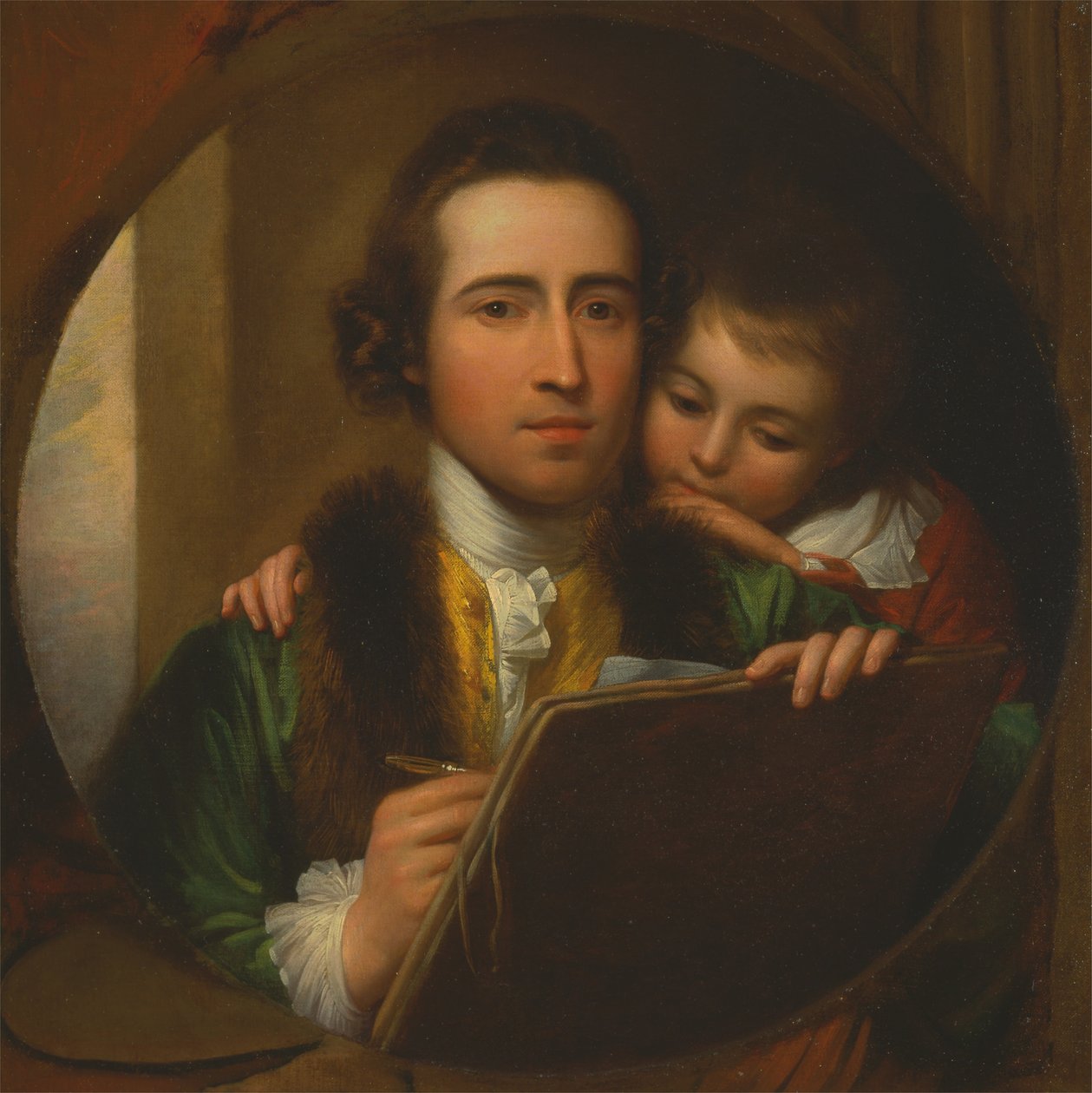 Artysta i jego syn Rafael autorstwa Benjamin West