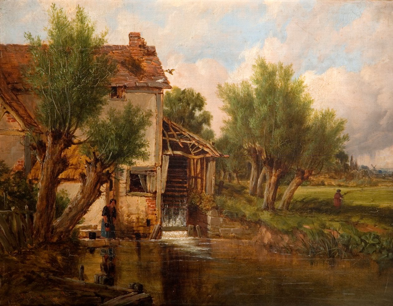 Stary młyn w pobliżu Worcester, 1880 autorstwa Benjamin Williams Leader