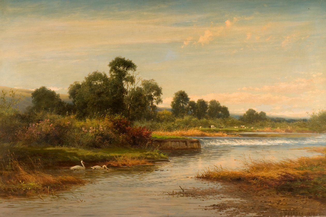 Goring nad Tamizą, 1873 r. autorstwa Benjamin Williams Leader