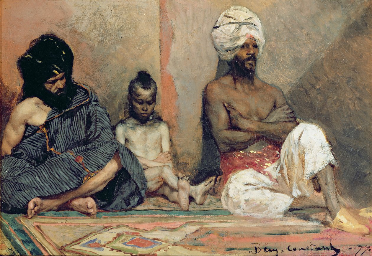 Siedzący Arabowie, 1877 autorstwa Benjamin 1845 1902 Constant