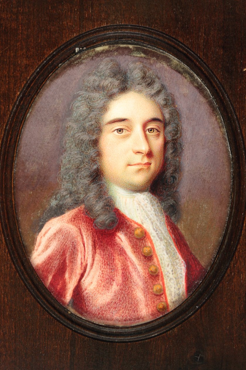 Hrabia Johann Reinhold Patkul, 1714 (wc na kości słoniowej) autorstwa Benjamin Arlaud