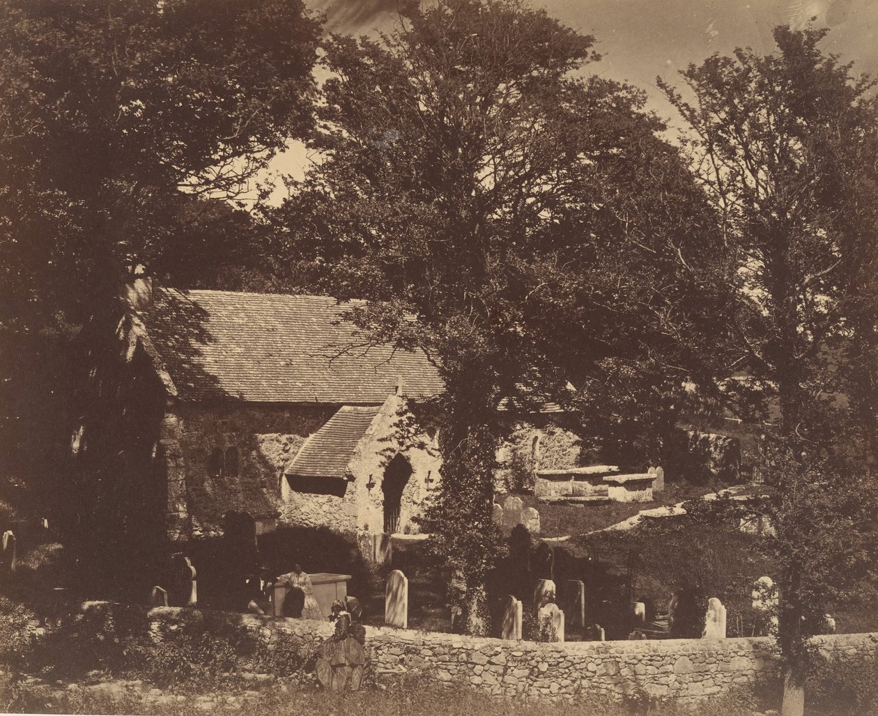 Bonchurch, lata 50. XIX wieku. autorstwa Benjamin Brecknell Turner