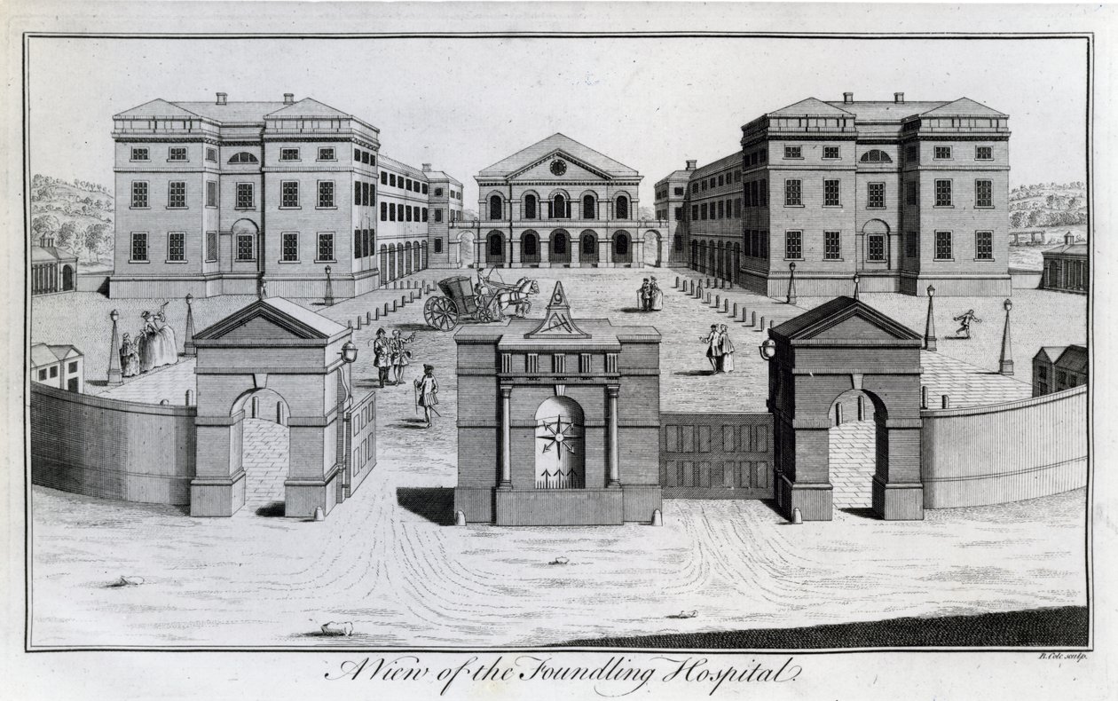 Widok szpitala Foundling, 1756 autorstwa Benjamin Cole