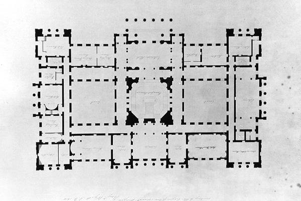 Plan piętra głównego autorstwa Benjamin Dean Wyatt