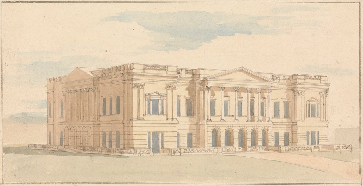York House, Londyn: Perspektywa frontu zachodniego autorstwa Benjamin Dean Wyatt