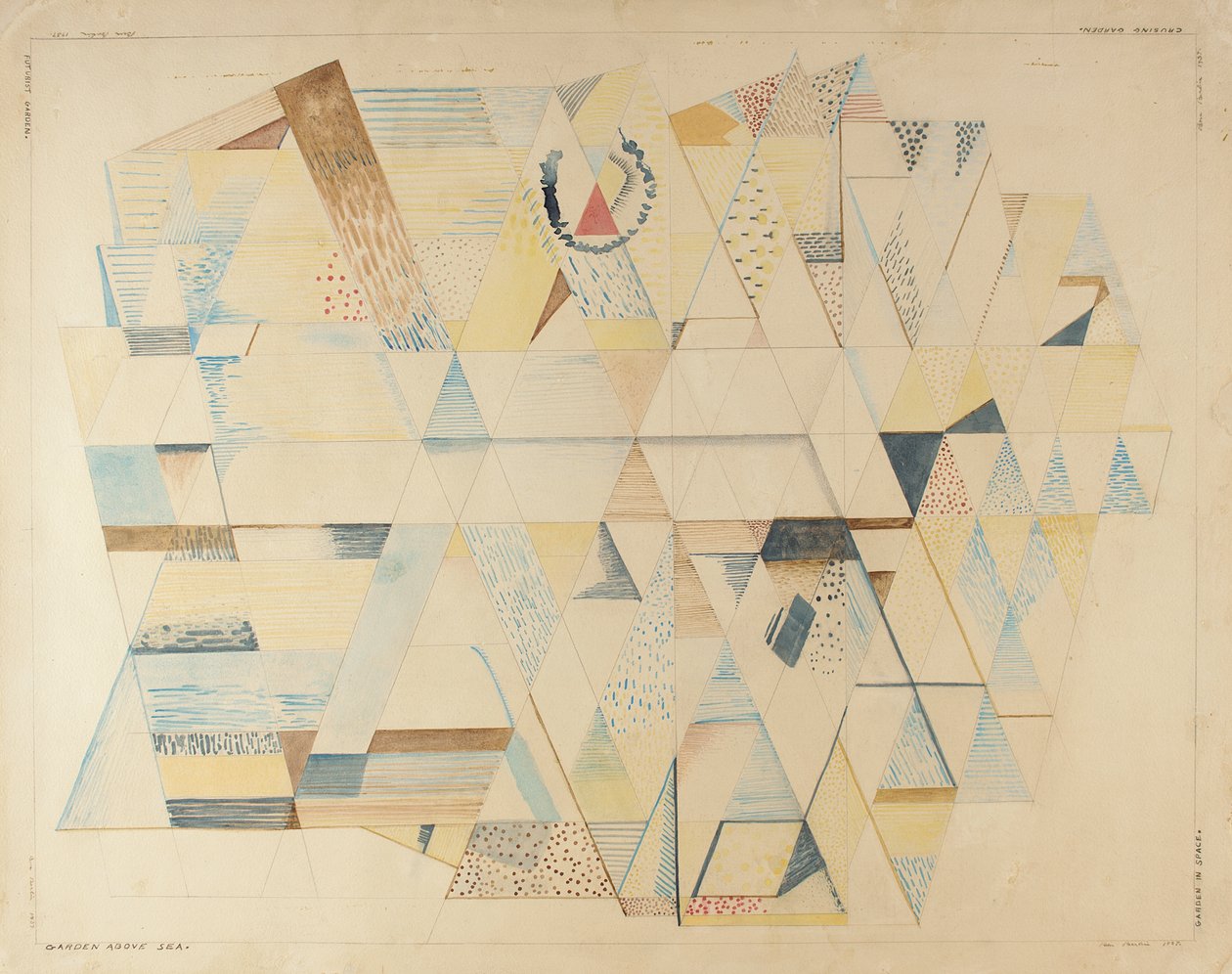 Ogród futurystyczny, 1937 (akwarela na papierze) autorstwa Benjamin F. Berlin