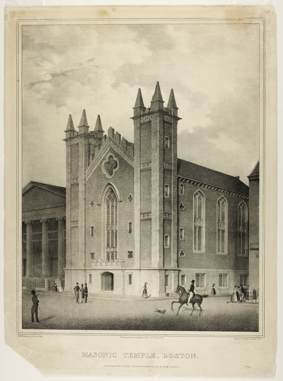 Świątynia masońska, Boston autorstwa Benjamin F. Nutting