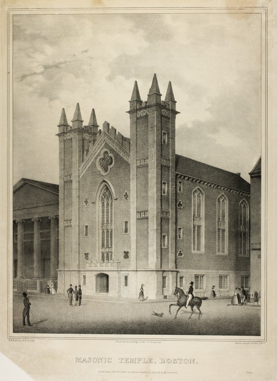 Świątynia masońska, Boston autorstwa Benjamin F. Nutting