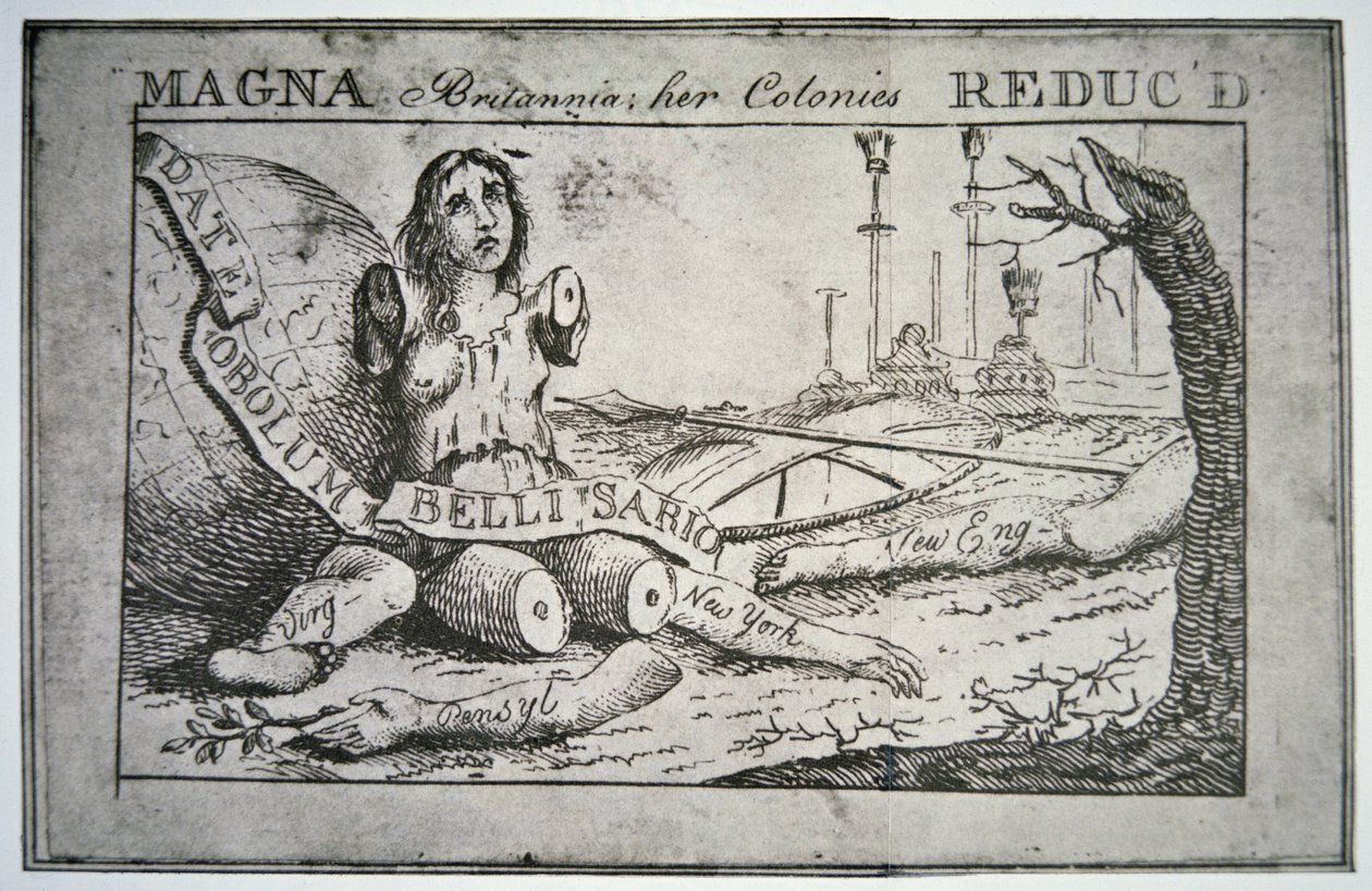 Wielka Brytania: zredukowane kolonie (lito) autorstwa Benjamin Franklin