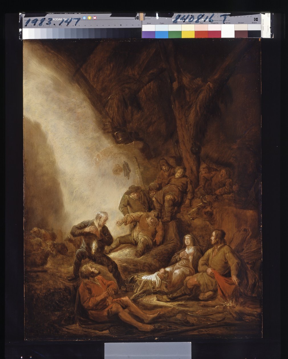 Pokłon pasterzy (olej na desce) autorstwa Benjamin Gerritsz. Cuyp