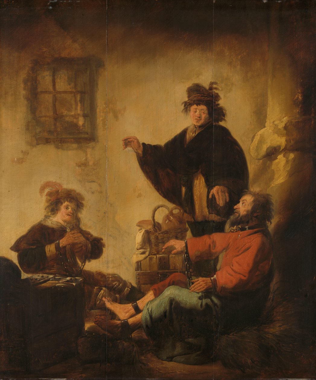 Józef interpretuje sny piekarza i kamerdynera (Rodzaju 40:1-19) autorstwa Benjamin Gerritsz Cuyp